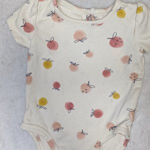 Pehr Organic Cotton Strawberry Fields Onesie